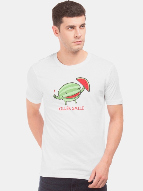 

Colt Men White Printed Round Neck T-shirt
