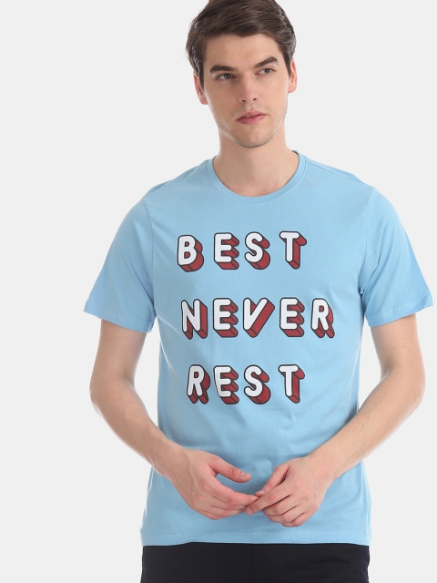 

Colt Men Blue Best Never Rest Printed Round Neck T-shirt