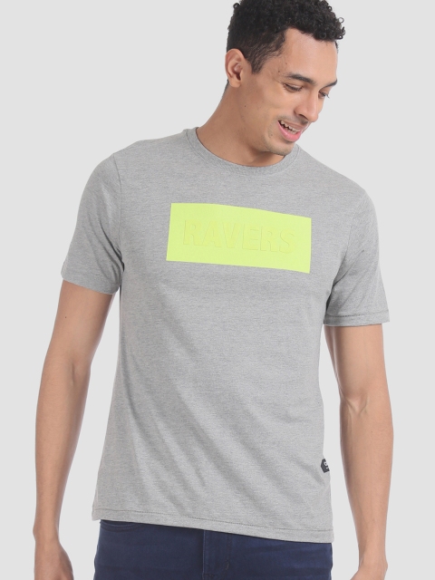 

Colt Men Grey Printed Round Neck T-shirt