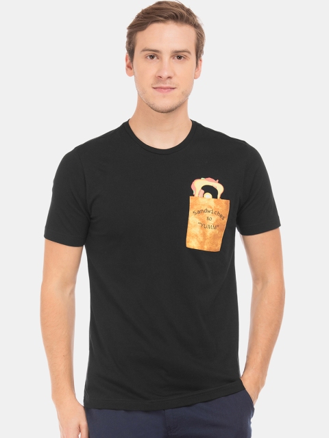 

Colt Men Black Solid Round Neck T-shirt