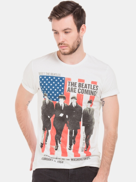 

Colt Men White The Beatles Printed Round Neck T-shirt