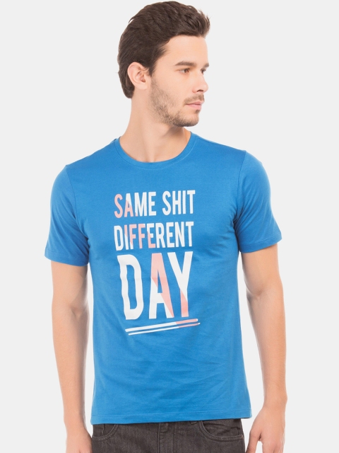 

Colt Men Blue Printed Round Neck T-shirt