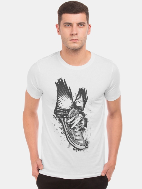 

Colt Men White & Black Printed Round Neck T-shirt