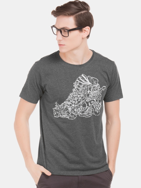 

Colt Men Grey Printed Round Neck T-shirt