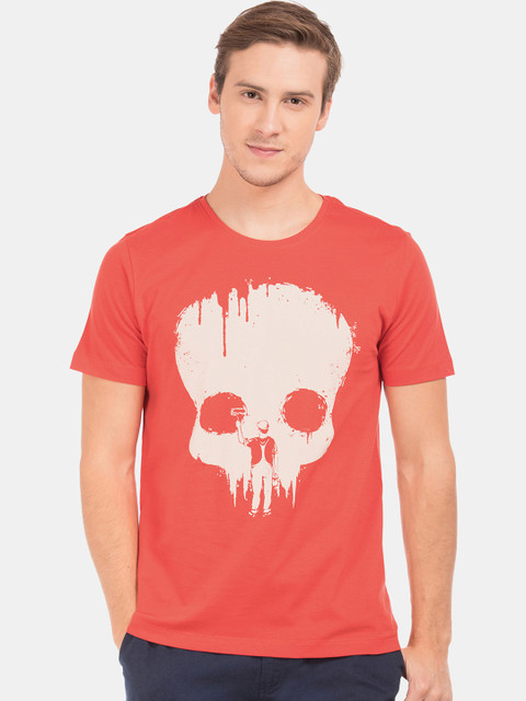 

Colt Men Red Printed Round Neck T-shirt