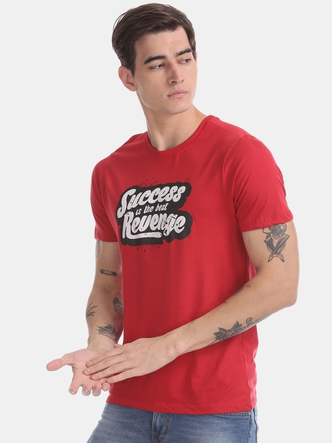 

Colt Men Red Printed Round Neck T-shirt