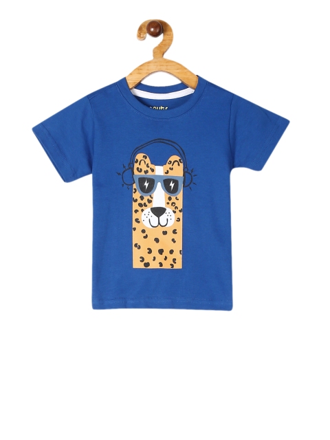 

Donuts Infant Boys Blue Printed Round Neck T-shirt