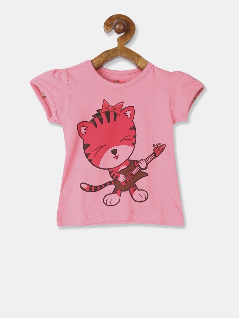 

Donuts Infant Pink & Red Printed Round Neck T-shirt