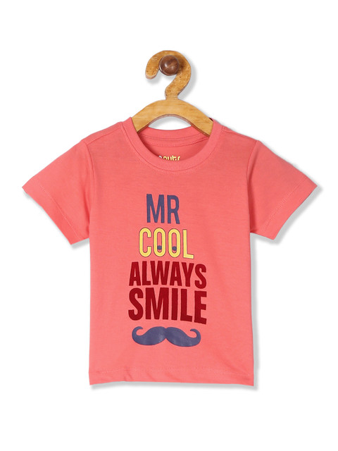 

Donuts Boys Pink Printed Round Neck T-shirt