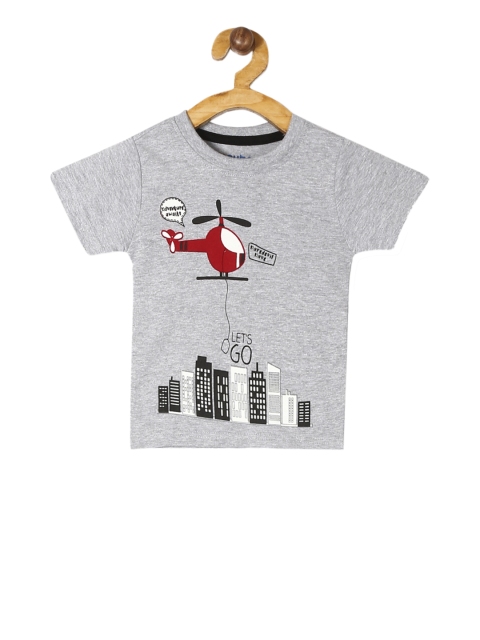 

Donuts Infant Grey & Black Printed Round Neck T-shirt