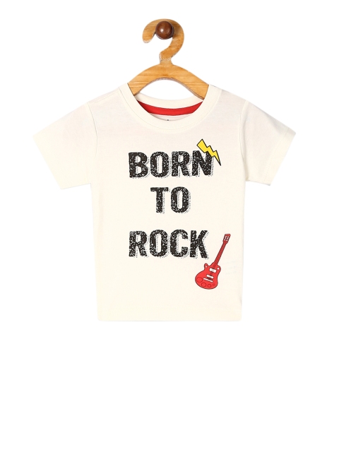 

Donuts Infant Boys Off-White Printed Round Neck T-shirt
