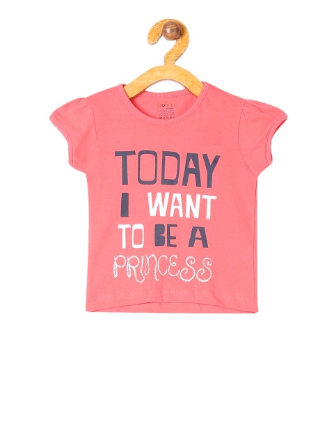 

Donuts Girls Pink Printed Round Neck T-shirt