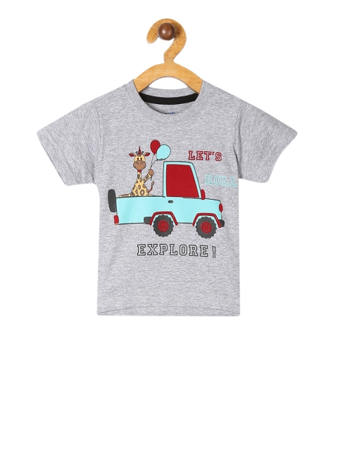

Donuts Boys Grey Printed Round Neck T-shirt