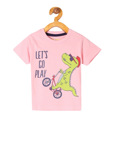 

Donuts Boys Pink Printed Round Neck T-shirt