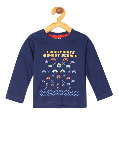 

Donuts Boys Navy Blue Printed Round Neck T-shirt