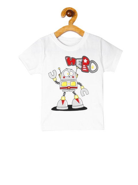 

Donuts Boys White Printed Round Neck T-shirt