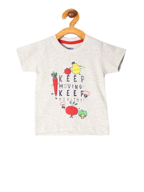

Donuts Boys Grey Printed Round Neck T-shirt