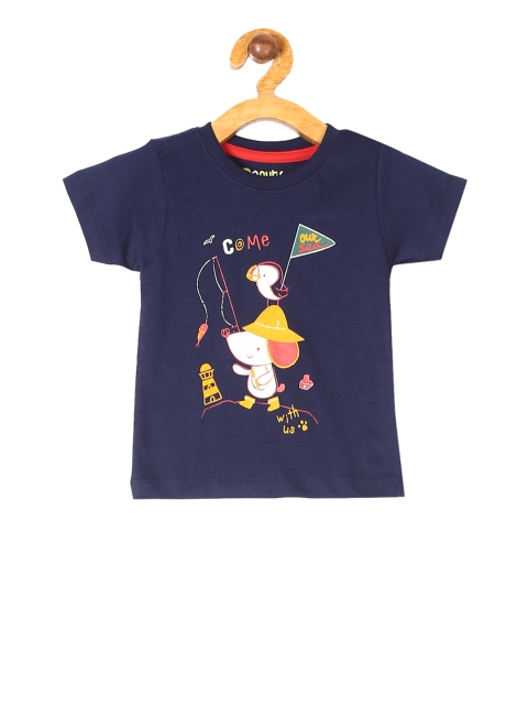 

Donuts Boys Navy Blue Printed Round Neck T-shirt