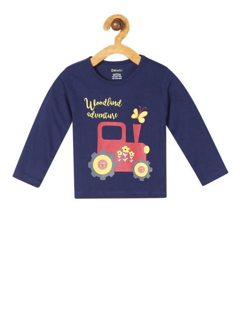 

Donuts Girls Navy Blue Printed Round Neck T-shirt