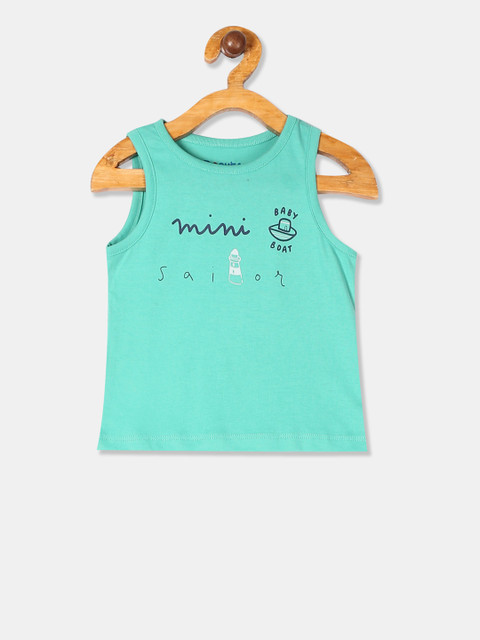 

Donuts Boys Sea Green Printed Round Neck T-shirt
