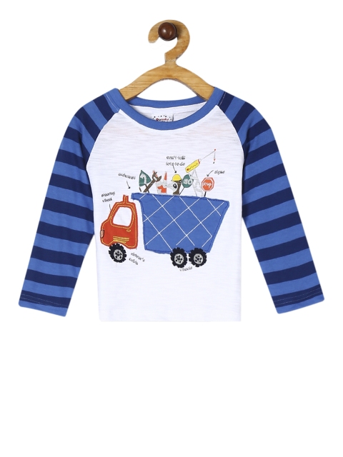 

Donuts Boys White Printed Round Neck Pure Cotton T-shirt
