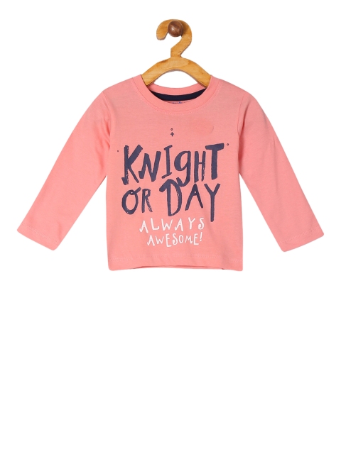 

Donuts Boys Peach-Coloured Printed Round Neck T-shirt