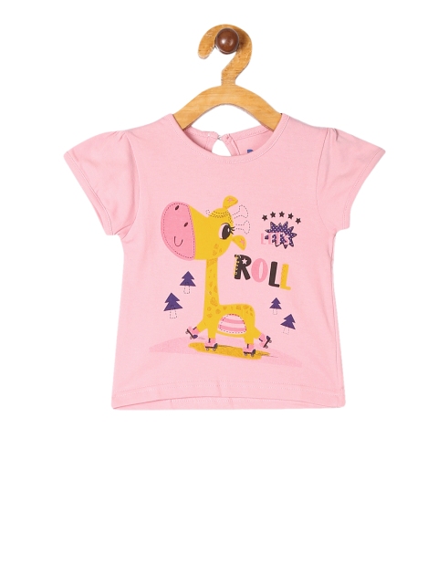 

Donuts Girls Pink Printed Round Neck T-shirt