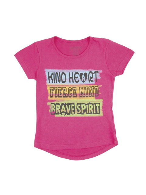 

Cherokee Girls Pink Printed Round Neck T-shirt
