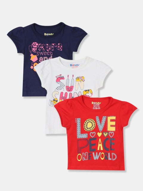 Girls Assorted Printed Round Neck T-shirt