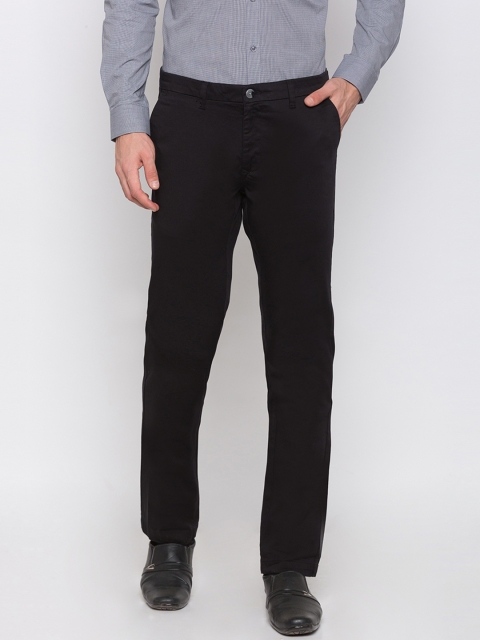 

Globus Men Black Regular Fit Solid Formal Trousers
