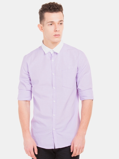 

Ruggers Men Lavender Contemporary Fit Printed Casual Shirt