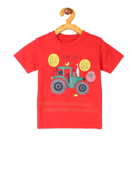 

Cherokee Boys Red Printed Round Neck T-shirt