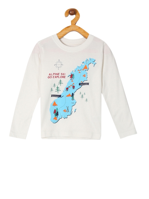 

Cherokee Boys White Printed Round Neck T-shirt