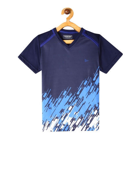 

Cherokee Boys Navy Blue Printed V-Neck T-shirt