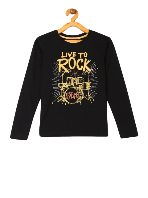 

Cherokee Boys Black Printed Round Neck T-shirt
