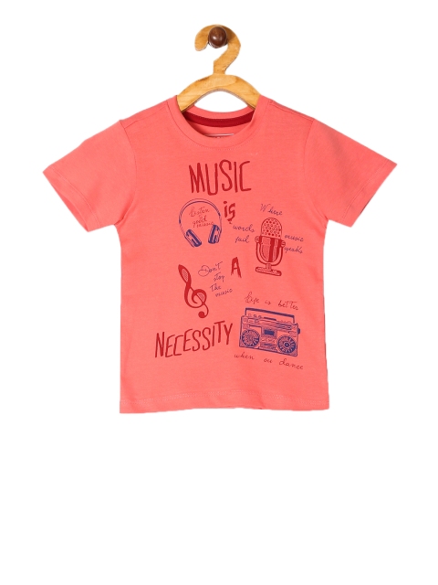 

Cherokee Boys Coral Printed Round Neck T-shirt