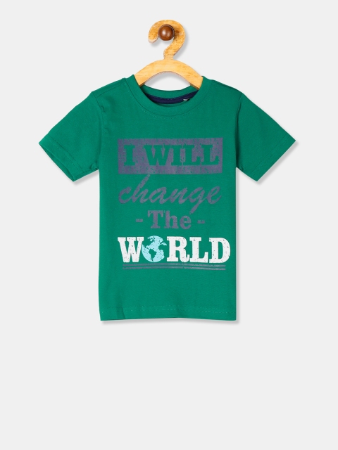 

Cherokee Boys Green Printed Round Neck T-shirt