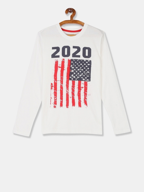 

Cherokee Boys White Printed Round Neck T-shirt