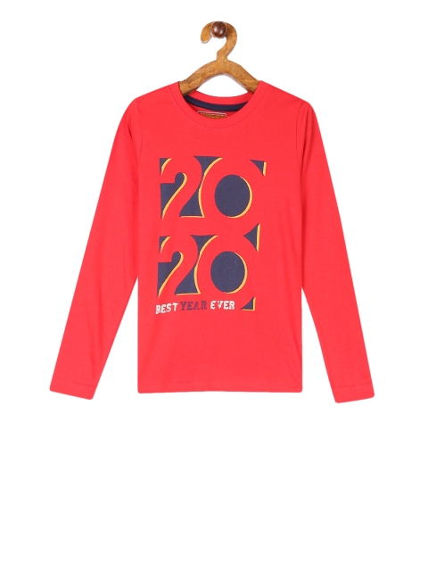 

Cherokee Boys Red Printed Round Neck T-shirt