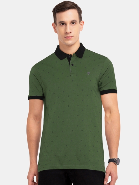 

Ruggers Men Green Solid Polo Collar T-shirt