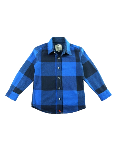 

Cherry Crumble Boys Blue & Black Regular Fit Checked Casual Shirt