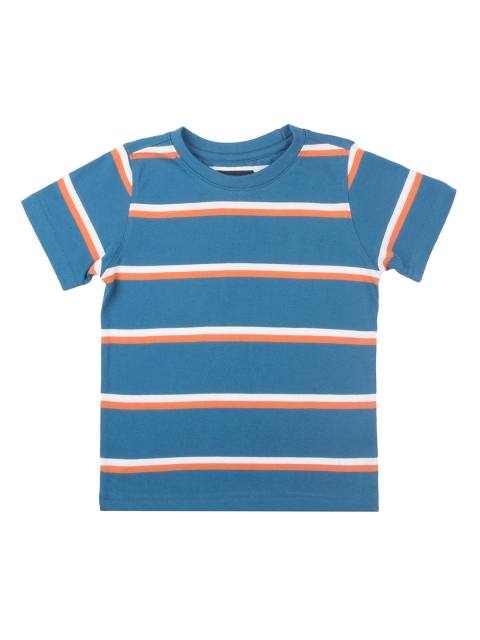 

Cherokee Boys Blue & White Striped Round Neck T-shirt