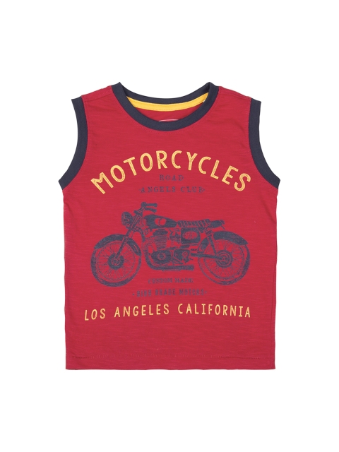 

Cherokee Boys Red Printed Round Neck T-shirt