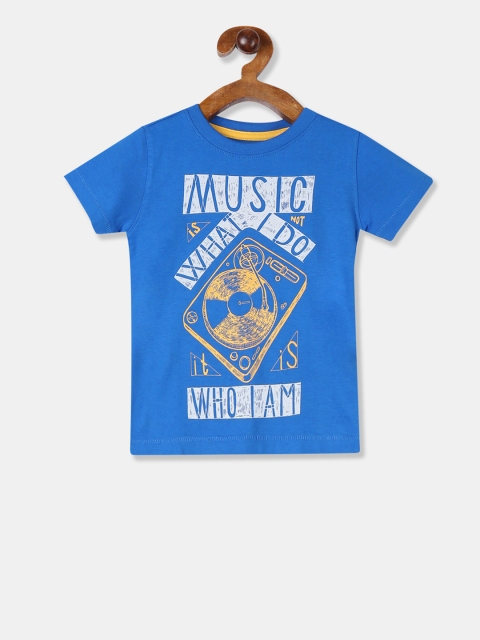 

Cherokee Boys Blue Printed Round Neck T-shirt