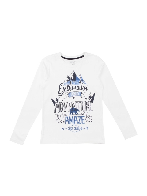 

Cherokee Boys White Printed Round Neck T-shirt