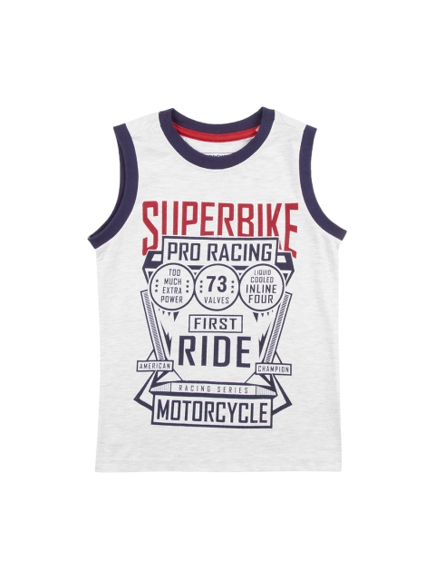 

Cherokee Boys Grey Printed Round Neck T-shirt