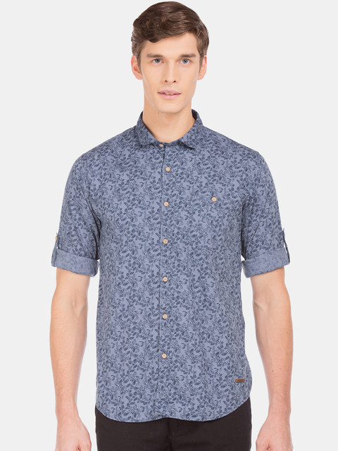 

Cherokee Men Blue Regular Fit Floral Printed Casual Shirt