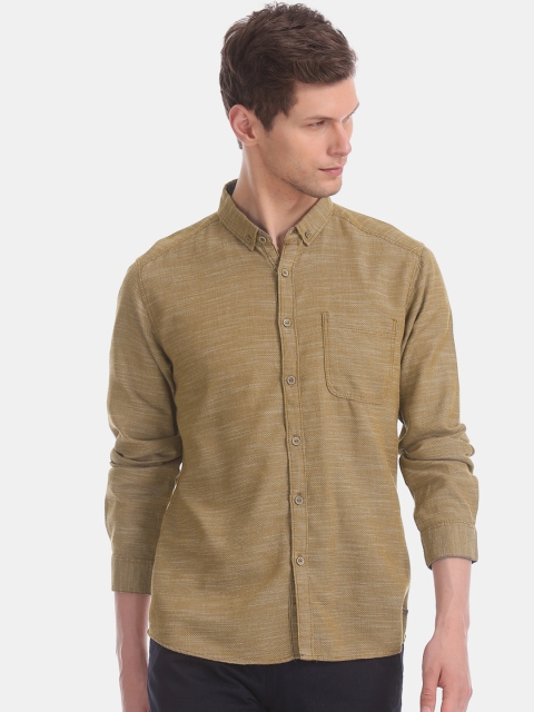 

Cherokee Men Khaki Regular Fit Self Design Casual Shirt