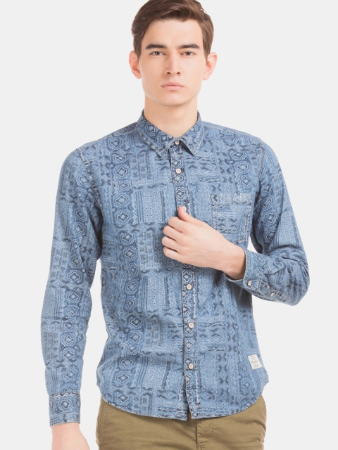 

Cherokee Men Blue Regular Fit Printed Casual Shirt