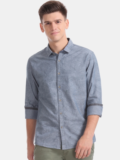 

Cherokee Men Blue Regular Fit Printed Casual Shirt